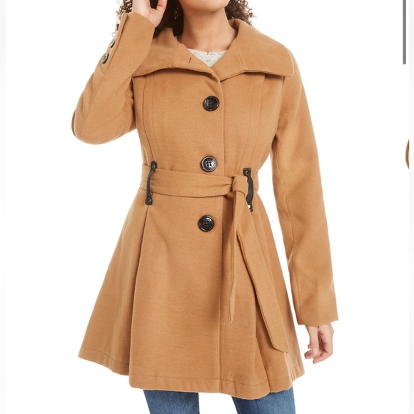 Drama Skirt Pea Coat - Picture 1 of 13